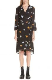 Ganni Dainty Floral Wrap Dress   Nordstrom at Nordstrom